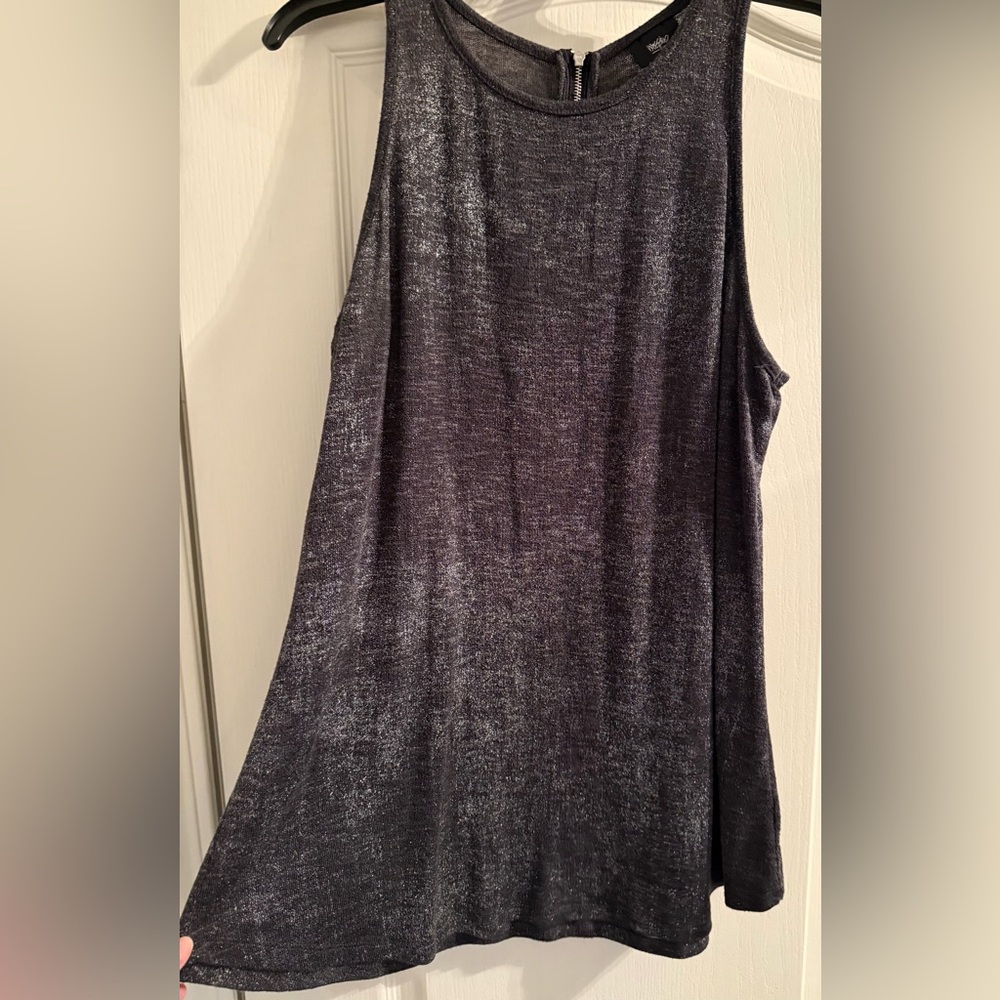 Black and Gray Shimmering Tunic Tank by Mossimo